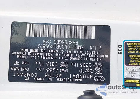 2011 Hyundai Genesis 2.0T from USA, damaged, VIN KMHHT6KD5BU055872